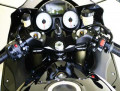 Rehausseur de Guidon (20mm plus haut + 10mm vers l'arrière) pour Kawasaki ZZR1400 / ZX-14R (2006->)